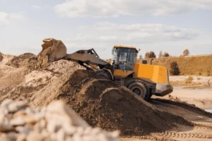 Sand pile in construction