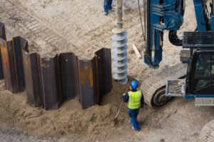 Sheet pile works